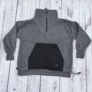 adidas by Stella McCartney Fleece Half-Zip Pullover Women’s M Gray